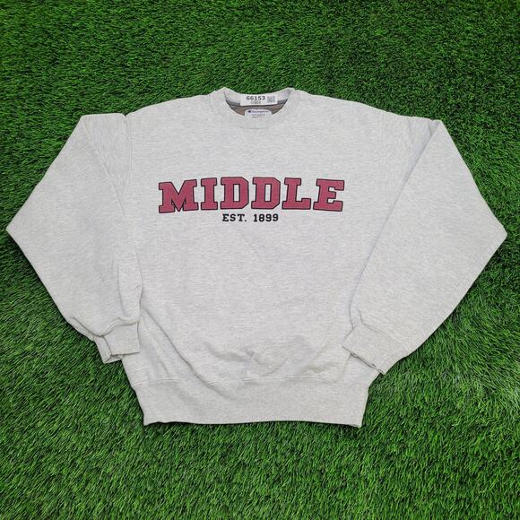 Champion Middle Skull Sweatshirt Medium 21x24 Baggy Boxy Cropped - Picture 1 of 15